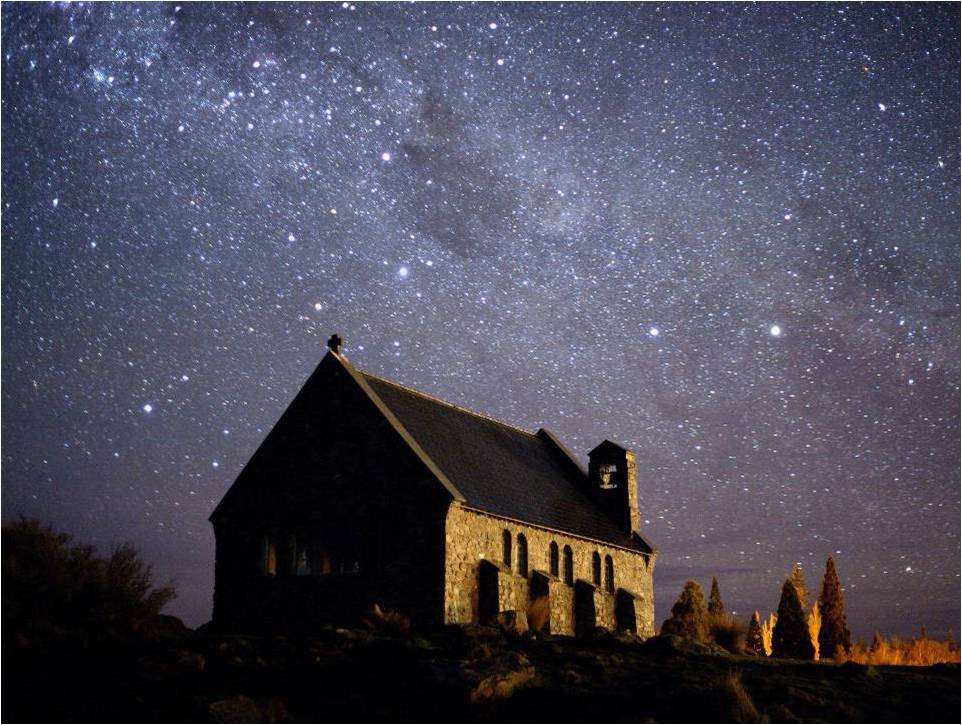 Starlight over the Church of the Good Shepherd, Te