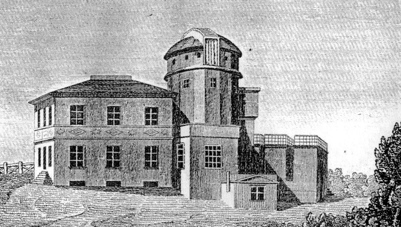 Königsberg Observatory with heliometer tower,