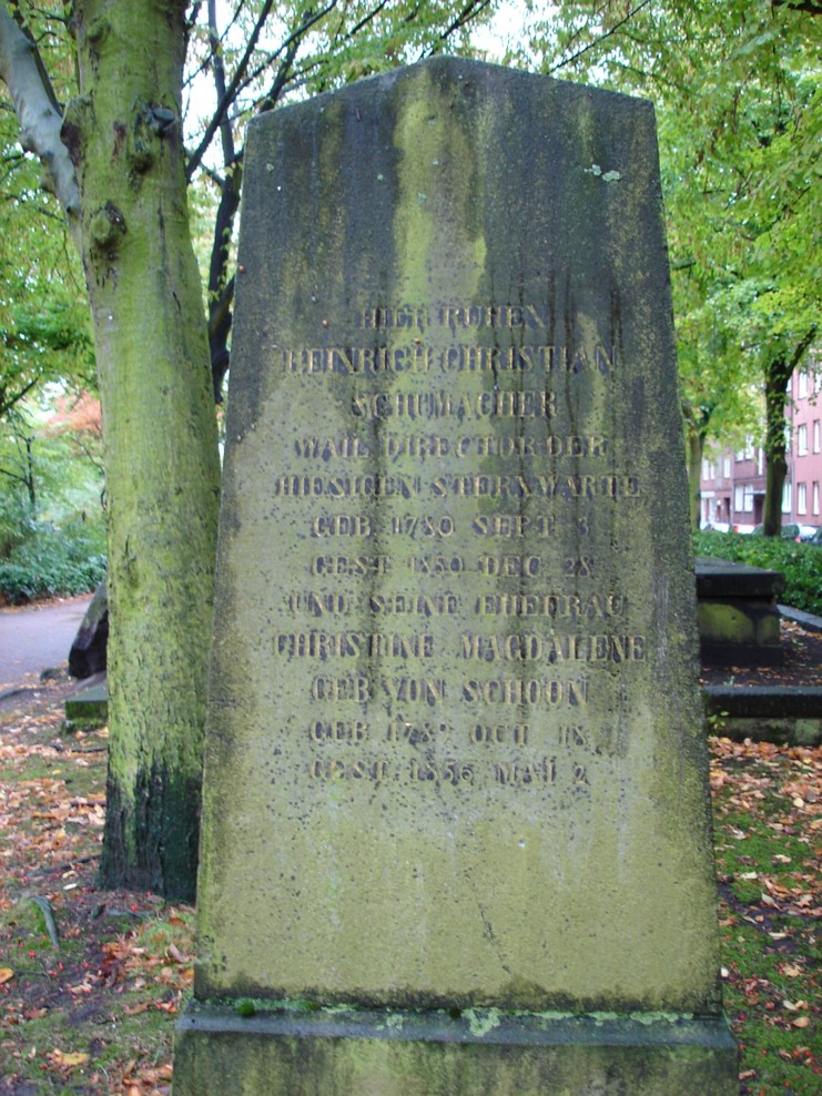 Grave stone of Schumacher, churchyard of Heilig Ge
