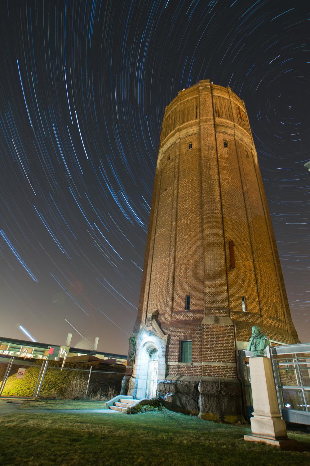 Water tower, Lund Observatory with the 1.4-m-Coud