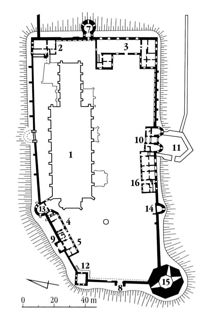 Layout of the cathedral hill according to M. Garni