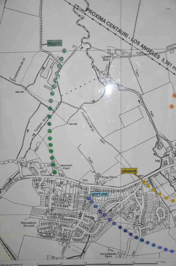 Map in the heritage centre tracking the current po