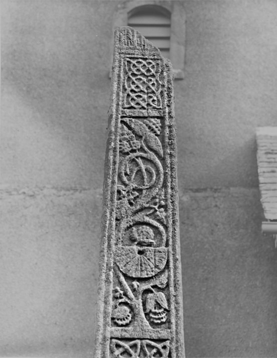 Sundial on Bewcastle Cross (late 7th century). Pho