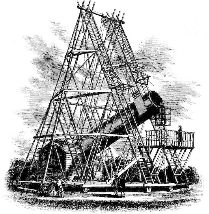 William Herschel’s 40ft reflector, completed in 